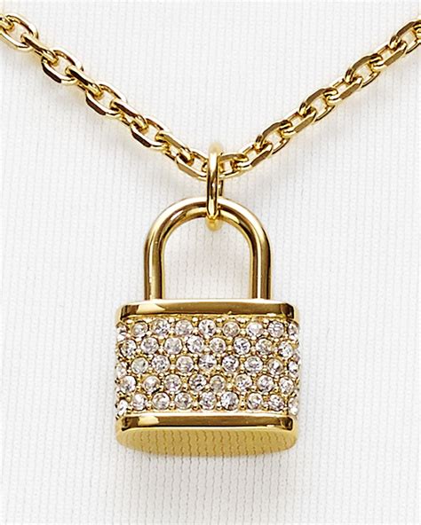 michael kors padlock necklace.